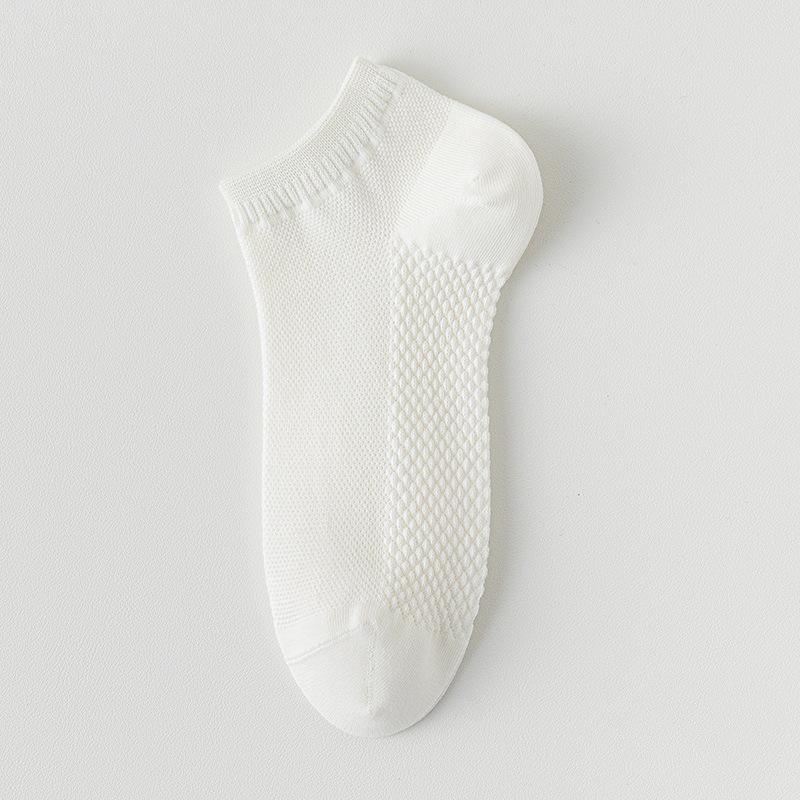 Damskie niskie skarpetki siateczkowe do masażu - Antybakteryjne, odporne na zapachy, cienkie skarpetki do kostki na wiosnę/lato, wszechstronny jednolity kolor do sportu.