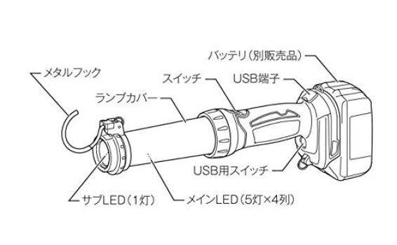 Makita Rechargeable LED Work Light ML807 for Battery Battery Sold Separately Black 14.4V/18V