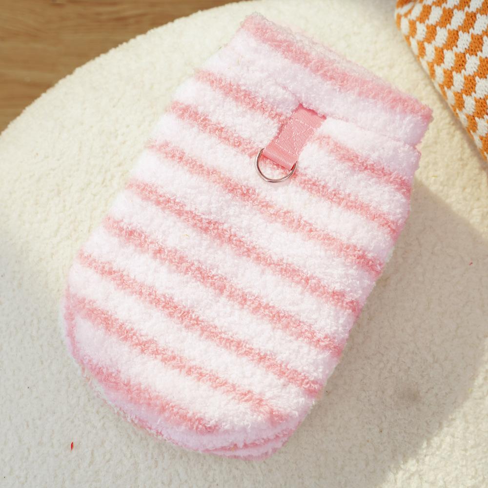 

Одежда для домашних животных Осенняя и зимняя одежда для лысых кошек Мягкая собака Золотистый ретривер Товары для кошек Полосатый корги доу Короткие ноги XS (bust 30cm 1-1.5kg pet)