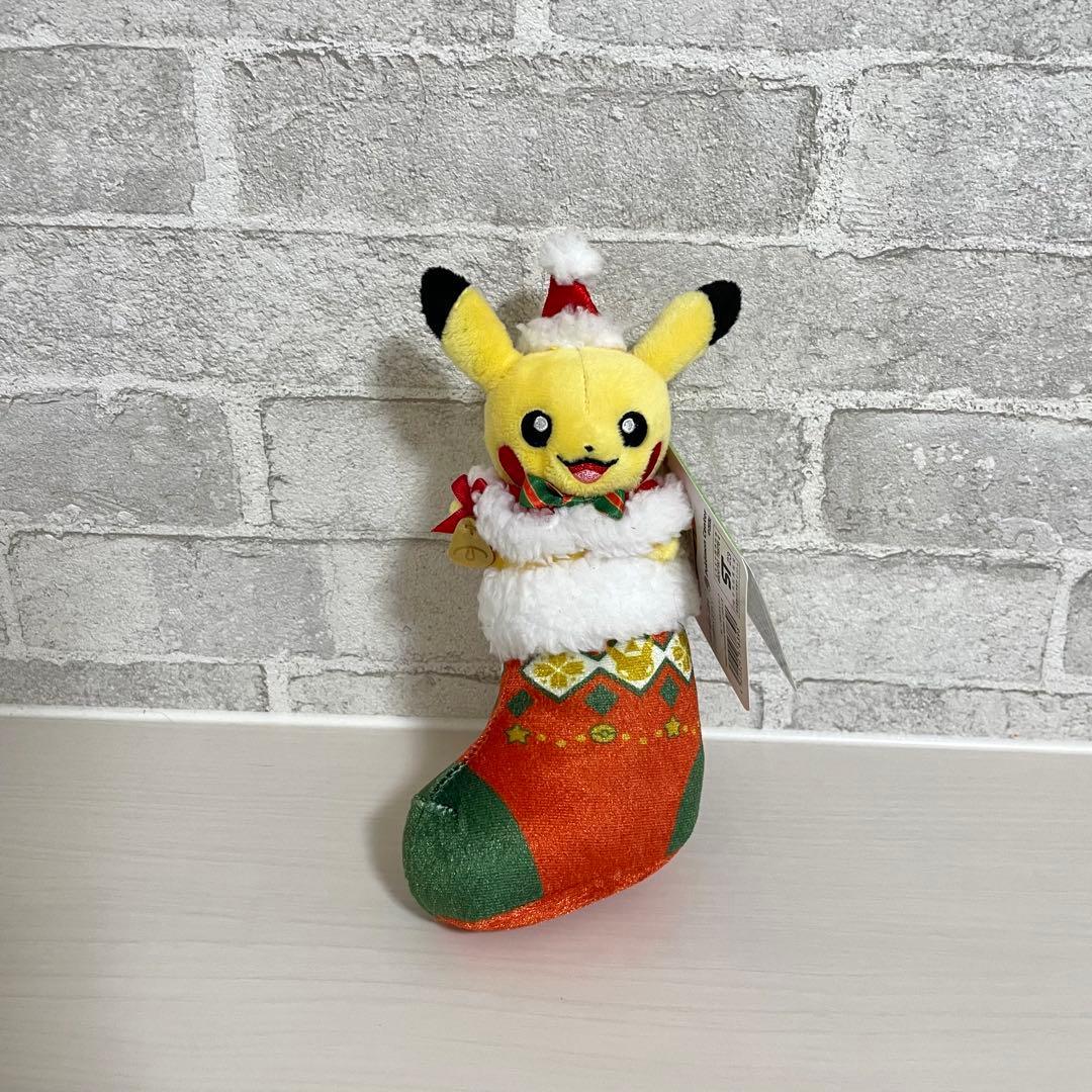 2023 Pokemon Center Christmas Pikachu Plush Santa Socks