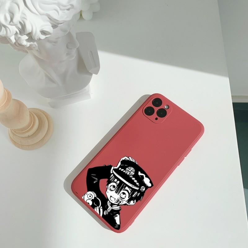 Cute H-HaNako Kun Phone Case For IPhone 11 12 13 Pro Max X XR XS Max 6 6S 7 8 Plus SE 2022 Liquid Square Color Phone Cover