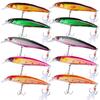 RENASYS Floating Minnow Lure Set 10 Colors Built-in Beads Wobbling Rolling Action Saltwater Freshwater Seabass Flounder Trout Fishing Lures