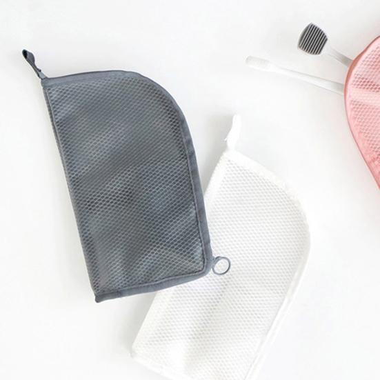 Standing Toiletry Bag Travel Toothbrush Stand-up Toiletry Bag Organizer Foldable Cosmetic Organizer for Dresser Bathroom Countertop