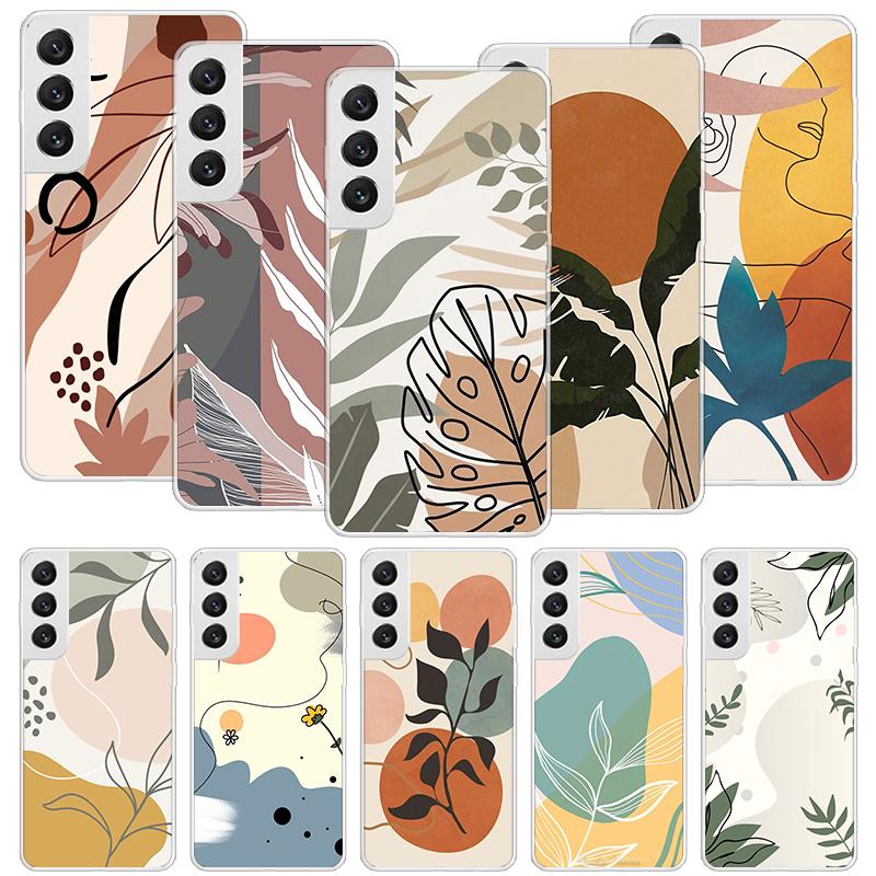 Abstract Women Face Line Phone Case For Samsung Galaxy S26 Ultra S23 S24 S25 Edge S20 FE S21 S22 Plus Soft Print Shell Cover Fun