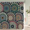 3D Indian Bohemia Print Shower Curtain With Hooks Nordic Style Bohemian Style Mandala Waterproof Fabric Home Bathroom Curtains