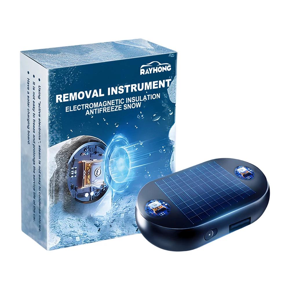 Solar Snow Plow Antifreeze Electromagnetic Molecular Interference Defroster Windshield Car Snow Removal Instrument Deicer Tools