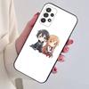 Sword Art Online Kirito and Asuna Phone Case For Samsung S25,S24,S21,S22,S23,S30,Ultra,S20,Plus,Fe,Soft Silicone Black Cover