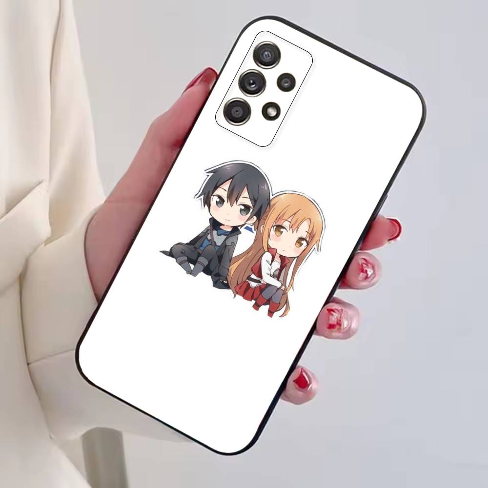 

Sword Art Online kirito and asuna Phone Case For Samsung S25,S24,S21,S22,S23,S30,Ultra,S20,Plus,Fe,Soft Silicone Black Cover Samsung S22plus5G