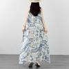 Sleeveless Plus size Cotton vintage Floral new in dresses for women casual loose maxi long summer dress