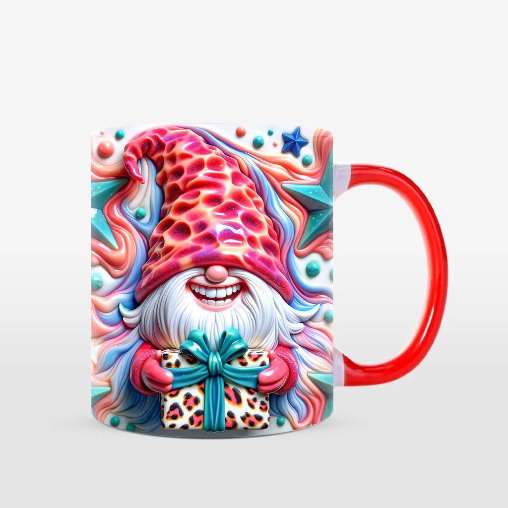 3D Christmas Gnome Christmas Ceramic Coffee Mug Tea Cup New Xmas