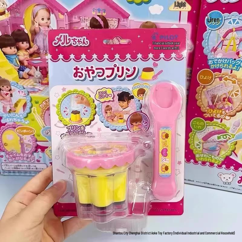 Official Japanese Ramen Pudding Miru - Strawberry Pretend Play Feeding Toy