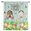 Easter Egg Bunny Butt Daisy Butterfly Sheer Curtains For Living Room Kitchen Window Curtains Bedroom Tulle Voile Curtains