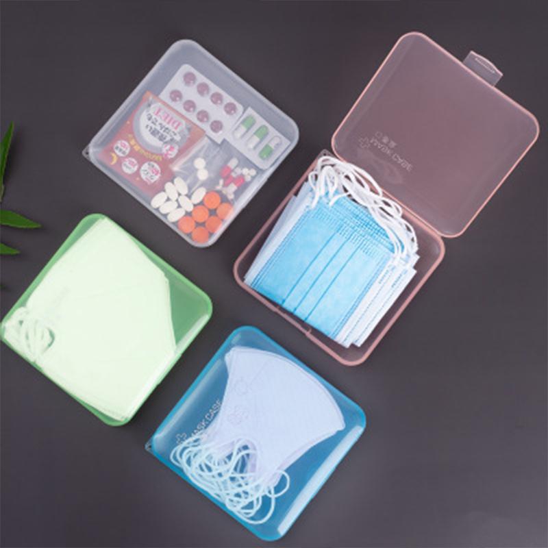 Buy Mask Storage Box Disinfection Portable Mask Holder Organizer Face Masks Container Dustproof