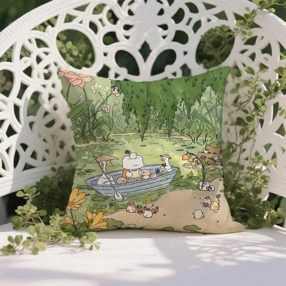 Adorable Nature Art Pillowcase, Elegant Style & Whimsical Design, Multi-Size Options, Perfect Gift for Kids & Home Lovers
