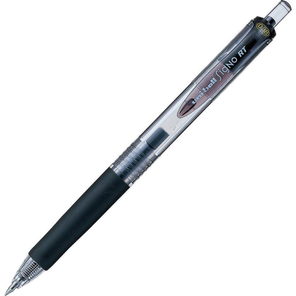 Uni-ball Signo RT Retractable Gel Pen 0.38mm Black - 10 Pack, Archival-Quality Writing