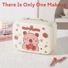 Cute Cartoon Makeup Bag With Large Capacity And Mirror For Daily Travel And Gift