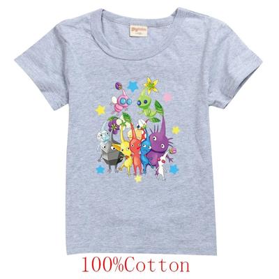 2025  Newest Game Pikmin 4 Wiki Tshirts Kids Summer Clothes Boys Cartoon T-shirt Baby Girls Short Sleeve Tops Children's Clothing