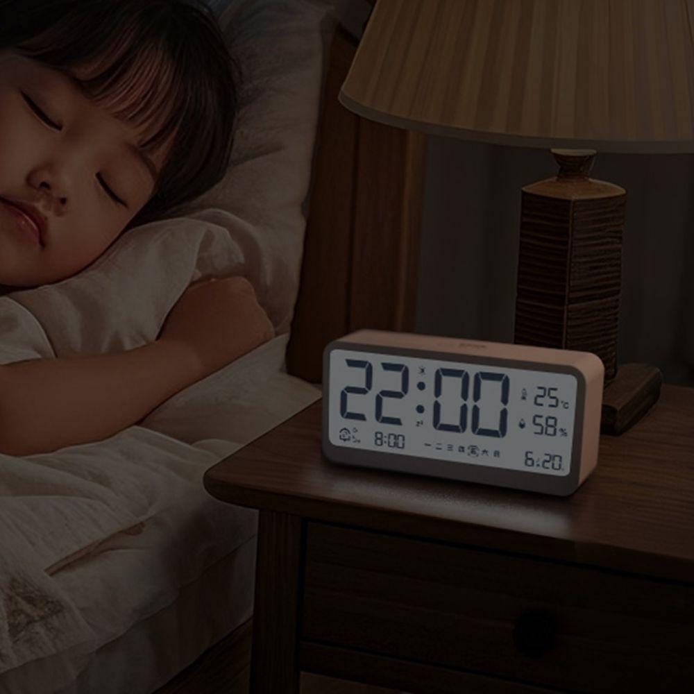 Intelligent Temperature and Humidity Smart Clock LED Large Screen Date Display Table Clock  Kids