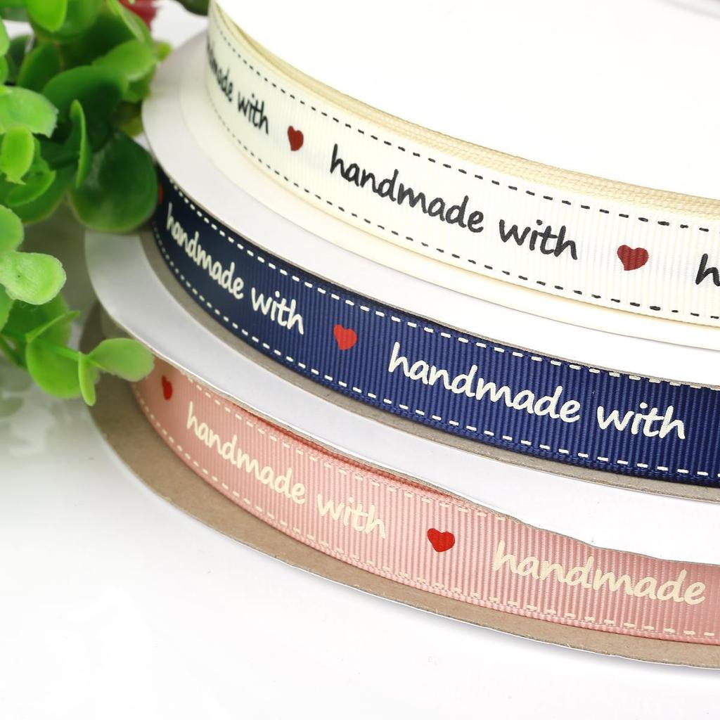 Filo di vite stampato Grosgrain Decorazione di nozze per feste Regalo Fiocco Nastri artigianali Carta Confezione regalo