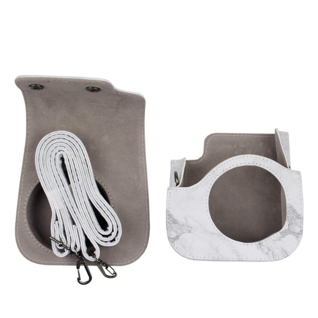 Kinokoo instax Fujifilm instax mini11 husă instax mini11 husă cameră instax husă protectoare cu curea de umăr husă din piele PU, (marmură gri)