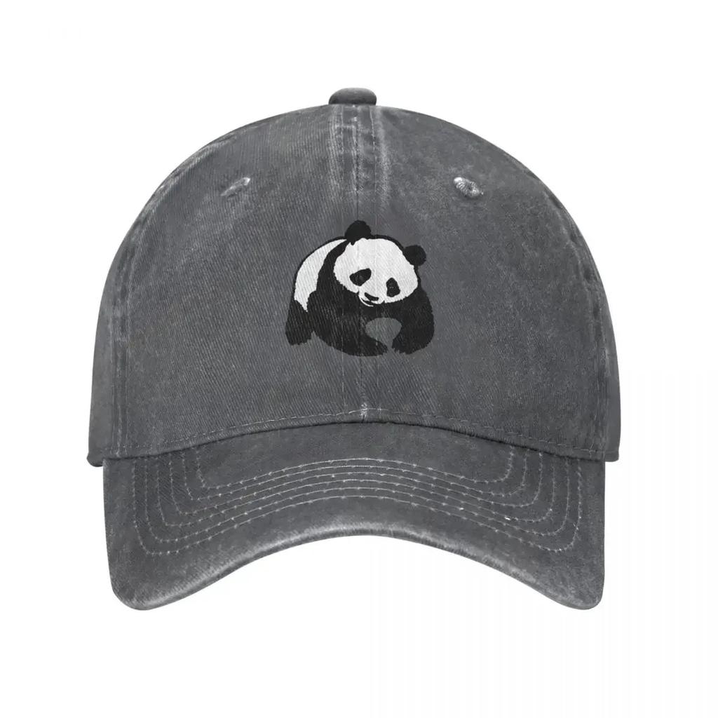 WWF Cute Panda Baseball Caps Vintage Distressed Denim World Wide Fund Sun Cap for Unisex Women Outdoor All Seasons Travel Caps Hat