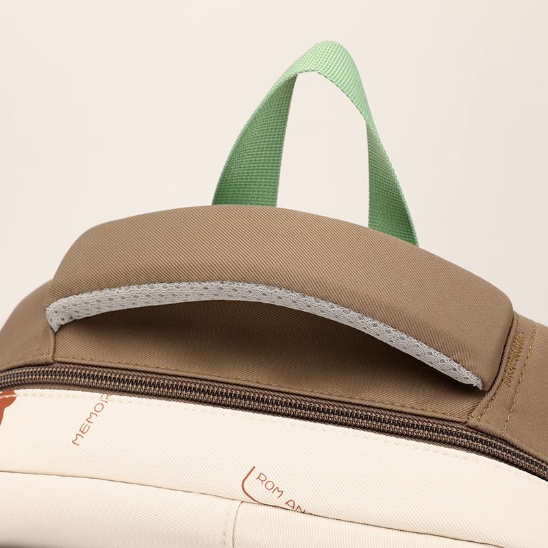 Women's Contrast Color Stitching Backpack Junior High School Student Schoolbag Lightweight Backpack