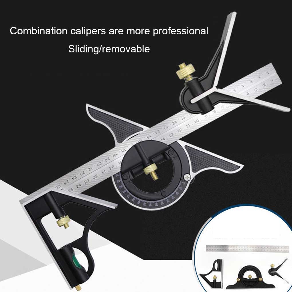 Combination Angle Ruler Accurate Woodworking Accessory Hand Tools Adjustable Measuring Protractor Measure Tool
