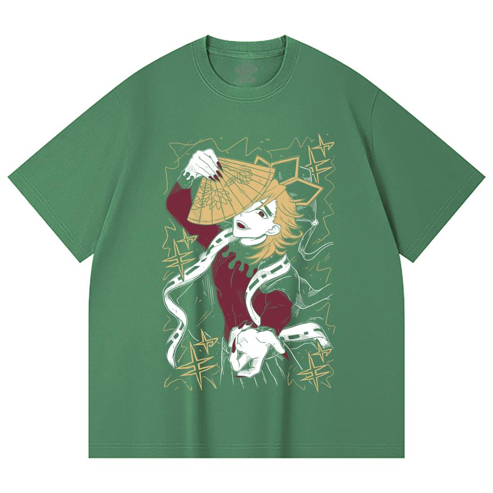 230 g/m² 100% Baumwolle Demon Slayer V39 Doma Druck Unisex Schweres Baumwoll-T-Shirt