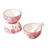 Zipo Ya Red Rose Chinese Ceramic Tableware Set