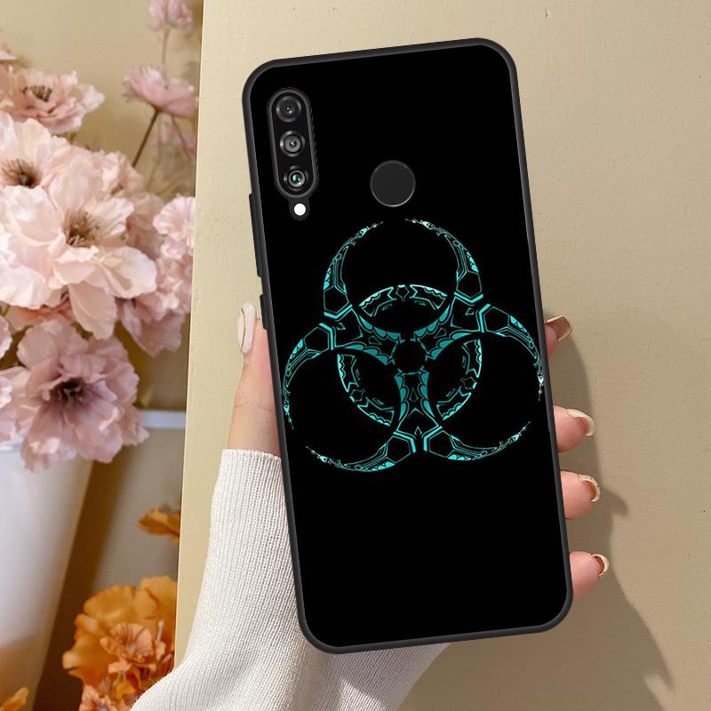 Biohazard Symbol For Huawei Nova 10 SE 9 3i 7i 8i 11i 12i Y73 Y90 Y70 Y72 Y61 Y91 P60 Pro P40 P30 Lite Case