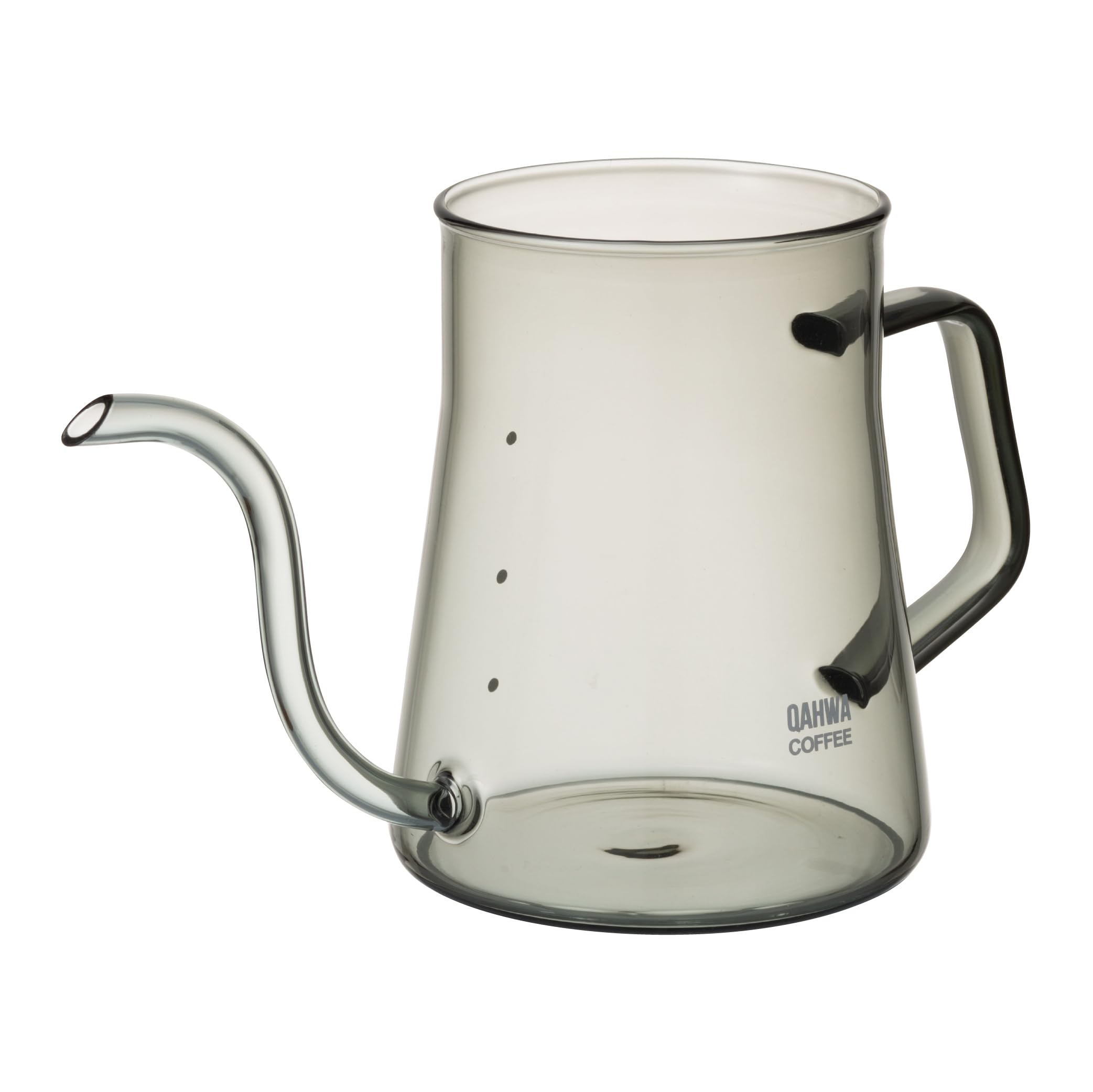 QAHWA Coffee Narrow Drip Microwave and Dishwasher Glass Coffee CB Japan Pot, Mouth, Kettle, 300ml, Safe, Heat-Resistant Kettle,