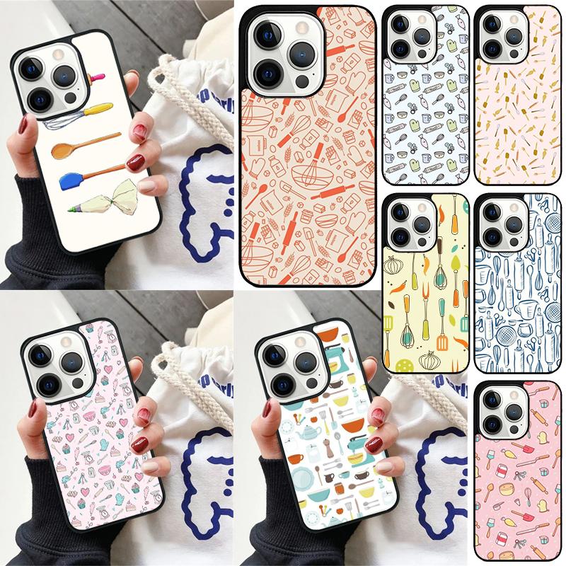 Baking Tools Phone Case For iPhone 17 Air 15 16e 14 13 Pro Max Coque 12 11 Pro Max PLUS cover