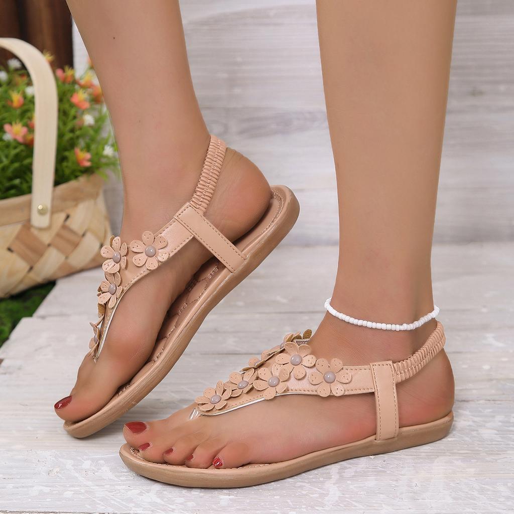 Summer New Women's Ethnic Style Carved Flower Ethnic Style Flip Flops - Wear Comfortable Flat Shoes Design Sandals