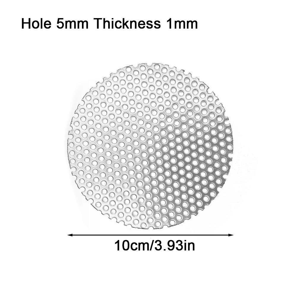 Square/round Perforated Mesh Filter Screen Thicken Bathroom Drain Cover  Kitchen Shower Drain Parts