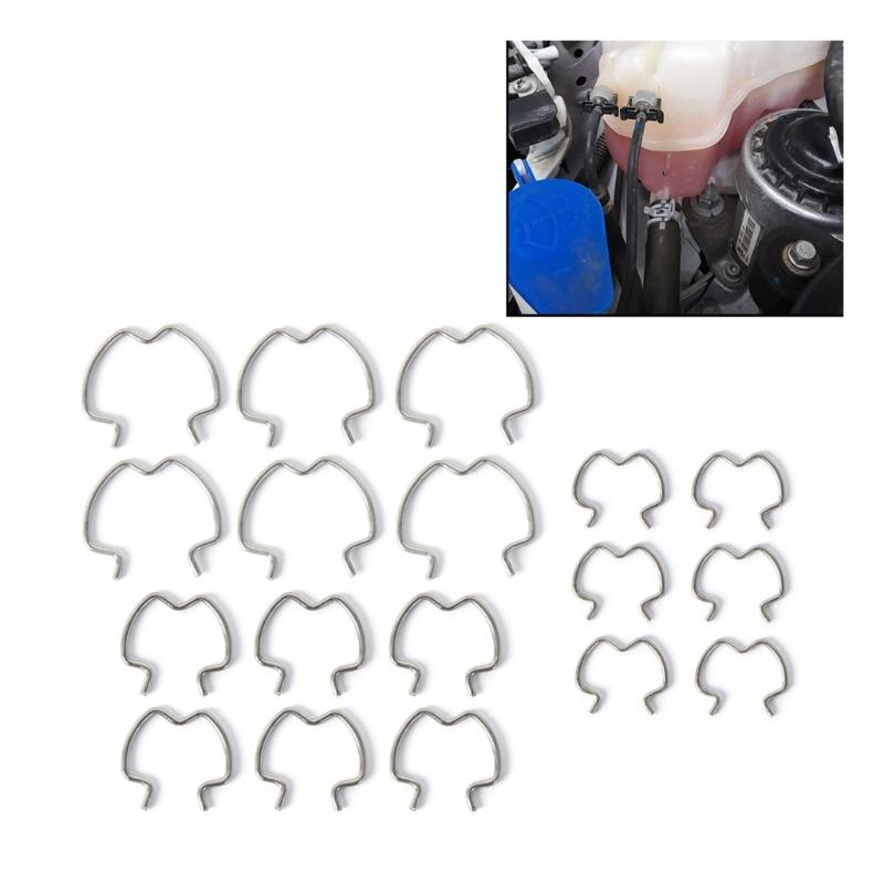 800-801 18Pcs Hose Clamp Set For Vehicle Cooling Systems Effortless Easy Assembly Quick Connector Clip