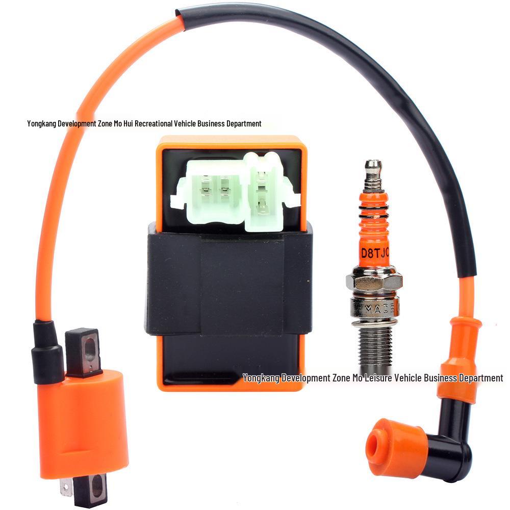

Motorcycle/ATV Ignition Coil & CDI High-Voltage Pack with D8TJC Spark Plug (125-250CC) Motorcycle Igniter