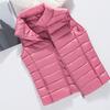 Yousheng Gilet invernale da donna, imbottito, con cerniera, senza maniche, tinta unita, antivento, anti-calore, per esterni