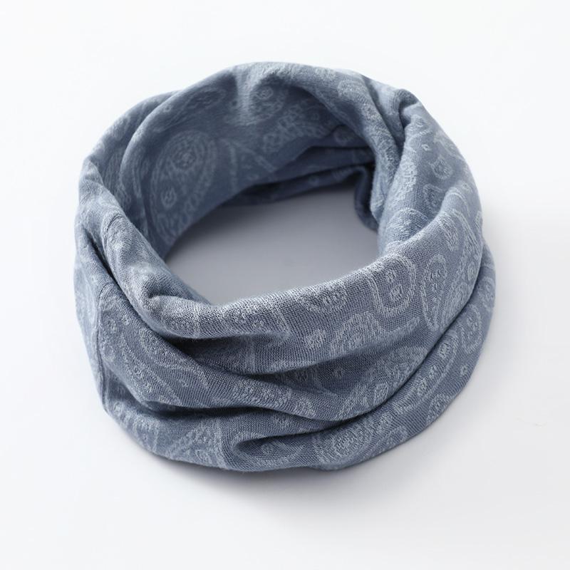 Thick Pure Cotton Paisley Snood Neck Gaiter Winter Double Layers Unisex Tube Scarf Neck Warmer Cowl Collar Loop Outdoor Skiing