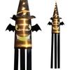 Halloween Hanging Decoration Witch Hats LED Black Light Up Witch Hats for Indoor Outdoor Yard Garden Porch Halloween Decorations