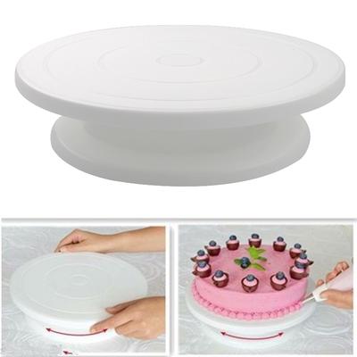 DIY Kuchenplatte Backform Kuchenteller Drehteller Runde Kuchen Dekoration Werkzeuge Drehtisch Konditorei Bedarf Backzubehör