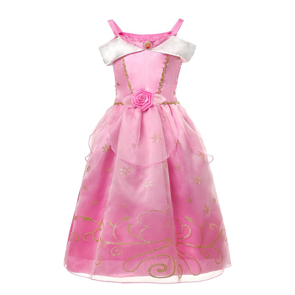 Children Costume Girl Dress Halloween Princess Cosplay Party Rapunzal Anna Elsa Birthday Clothes