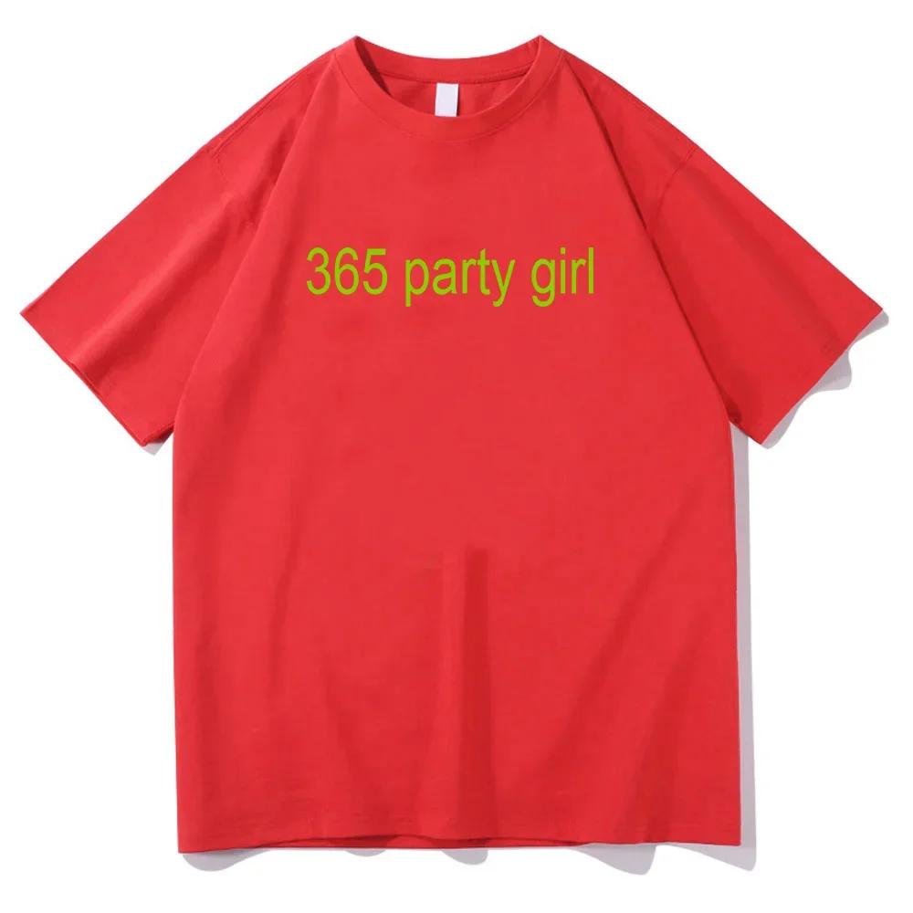 

365 Party Girls Tshirt Retro Fashion Womens Tshirt Short Sleeve Round Neck Womens Tshirt Suitable for All Seasons S