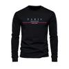 Men's Paris Print SWEATS Hoodies  Loose Fit Print Casual Round Neck Top Men's Autumn Winter Warm Round Neck Hoodie Pullovers & Long Sleeves Men’s