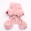 Winter Dog Cat Striped JumpSuit Hoodie Solid Design Pet Puppy Pajamas Cat Puppy Nightshirt T-Shirt  Suitable for Going Out