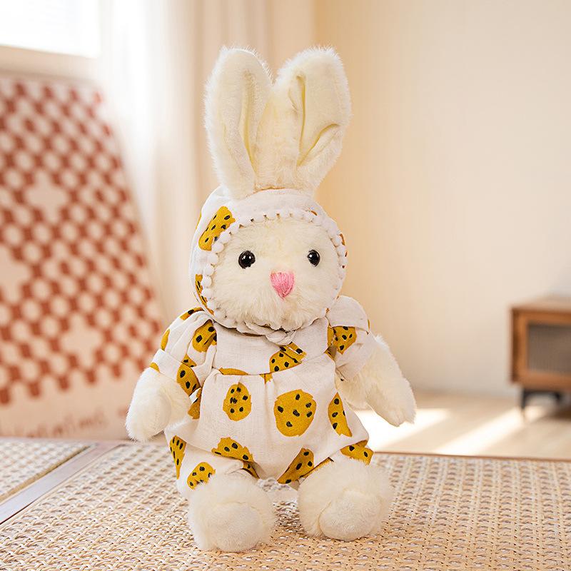 

Cute Cute Dressed Bear Doll Plush Toy Pastoral Floral Dress Teddy Bear Doll Doll 26cm（0.1kg）