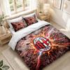 Bedding Set 1 Duvet Cover 2 Pillowcases AC Milan Print Bedroom Home Decoration