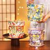 Lanterna di Carta per la Festa di Metà Autunno Leggera Luminosa Portatile Benedizione Tradizionale Materiale Artigianale DIY Kit Decorazione per la Casa