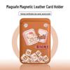 KT Cat Leather MagSafe Card Holder & Phone Case - Compatible with Apple, Features Magnetic & Convenient Access.