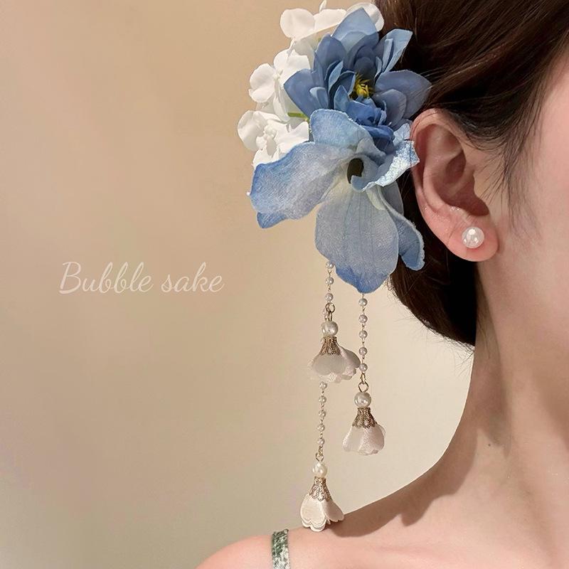 Exquisite Lily Flower Hair Clip - Floral Scene Women's Side Hairpin & Cheongsam Accessory