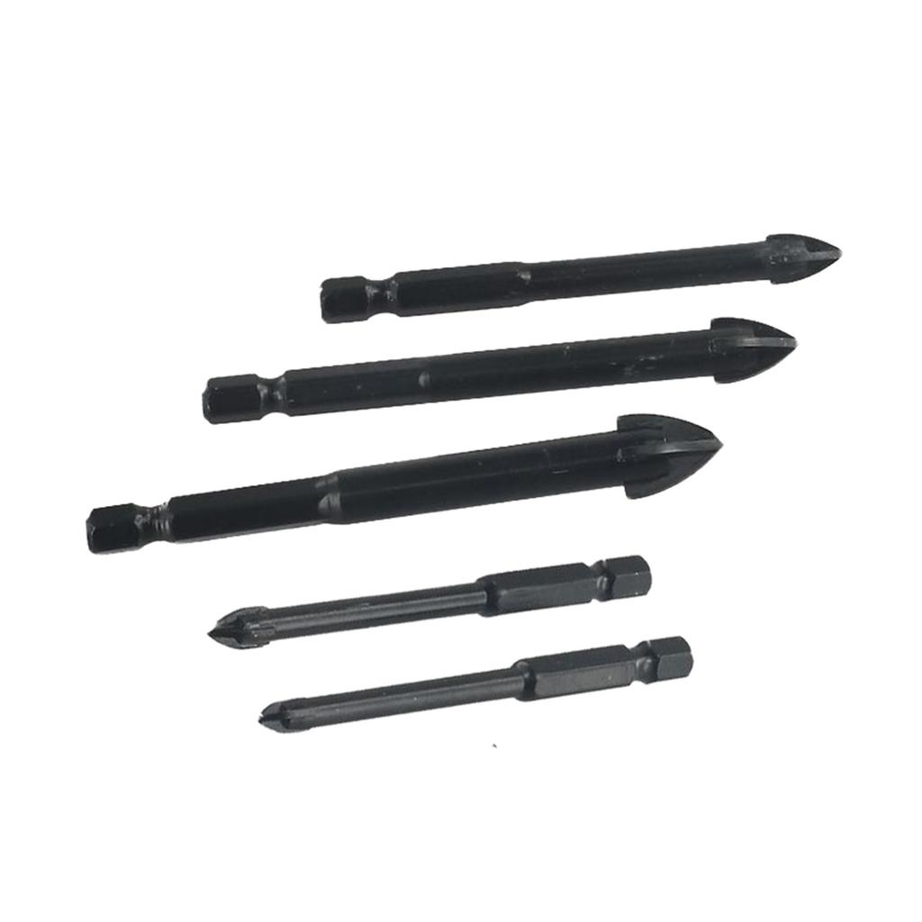 5Pcs Carbide Tile Porcelain Drill Bits Set Ceramic Glass Wood Hole Opener
